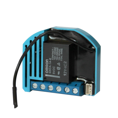 Одинарное встраиваемое реле, нагрузка до 2.3 кВт, с сухими контактами Qubino Flush 1D Relay Используется для включения и выключения различных электрических устройств