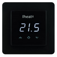 Чёрная панель для термостата теплого пола Heatit Z-TRM3