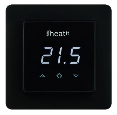 Чёрная панель для термостата теплого пола Heatit Z-TRM3 