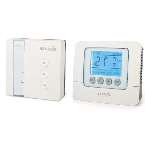 Комплект из семидневного термостата и приемного устройства SCS C18 Комплект Secure термостат и Secure реле для управления системами отопления.