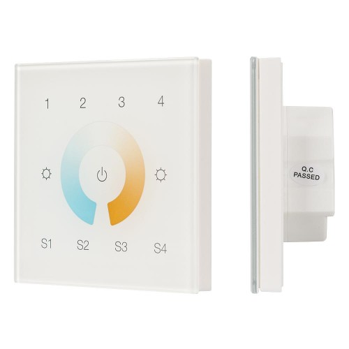 Встраиваемая сенсорная панель для управления двухцветными источниками света Управление двухцветными (MIX, CCT) источниками света