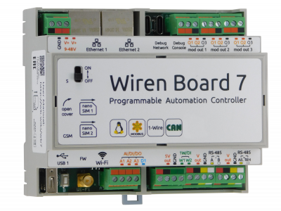 Контроллер Wiren Board 7 Контроллер Wiren Board 7 - интеграция с проводными системами SmartBus, KNX, modbus