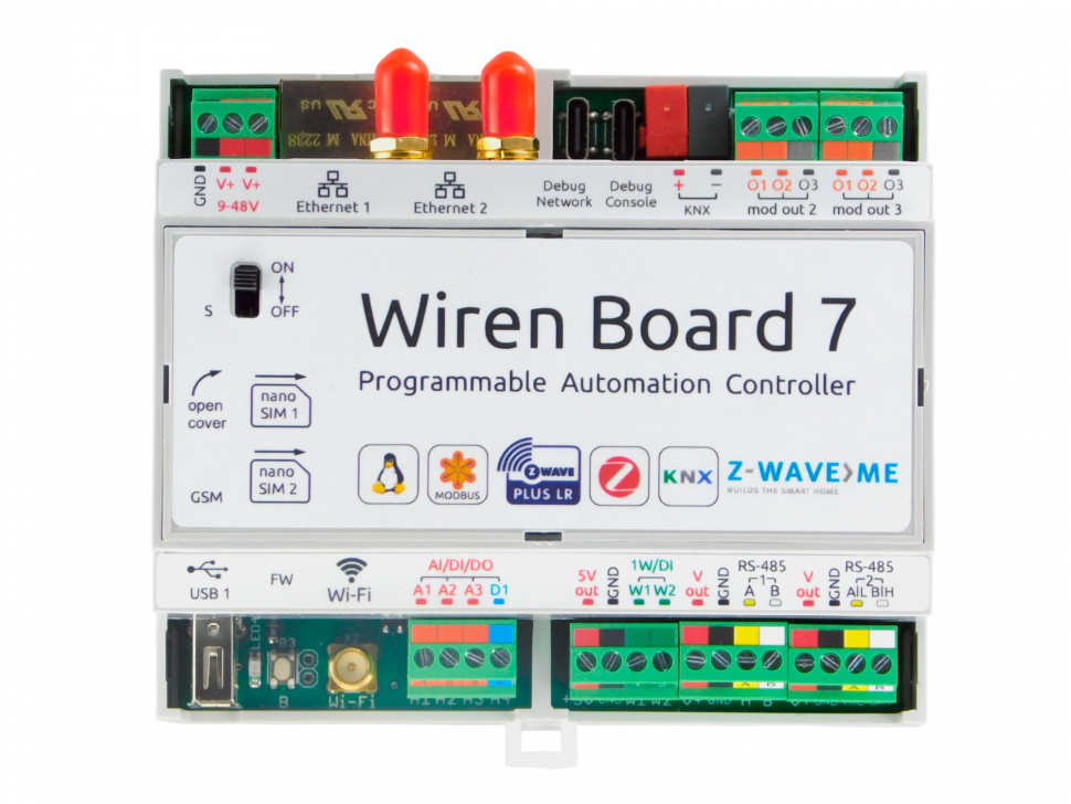 Контроллер Wiren Board 7 2GB: Z-Wave, Zigbee / KNX