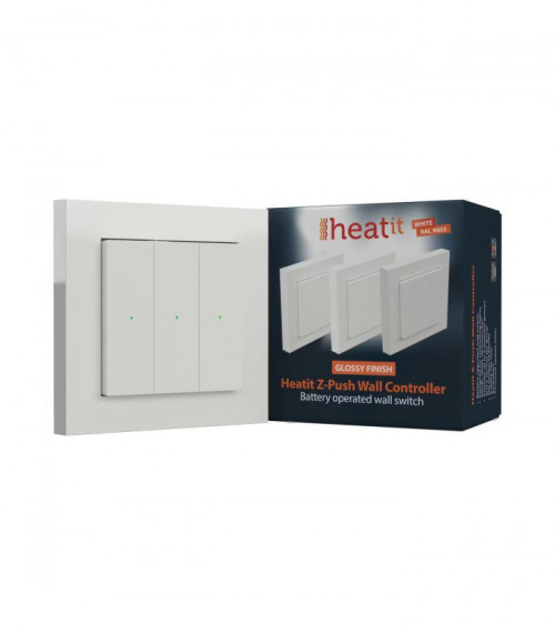 Выключатель Heatit Z-Push Wall Controller (белый) 