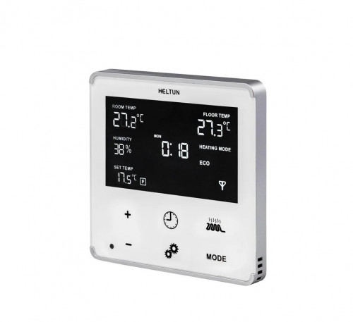 Термостат теплого пола Heltun Заменяет стандартный термостат, позволяя управлять температурой с телефона или же автоматически