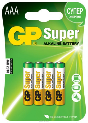 Батарейка алкалиновая GP Super AAA SR4 